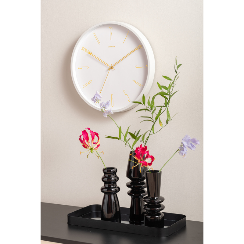 Czarny wazon na kwiaty szklany Present Time MHD0-01-81