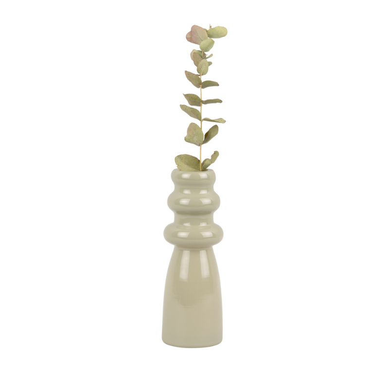 Zielony wazon na kwiaty szklany Present Time MHD0-01-82