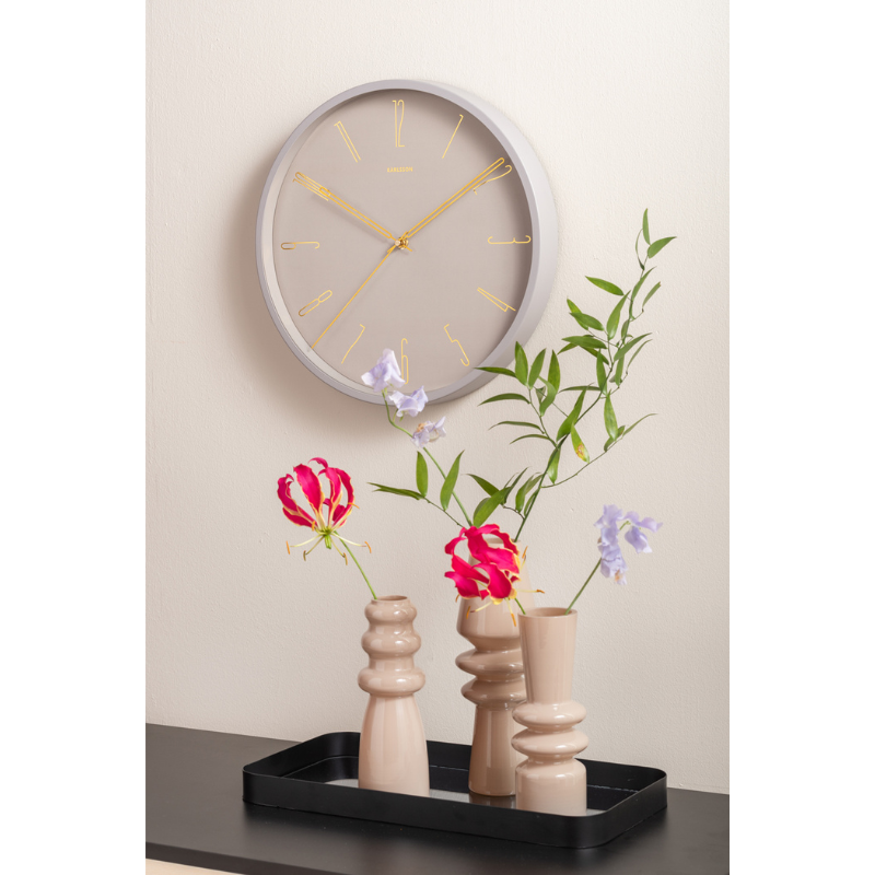 Oryginalny wazon na kwiaty beżowy Present Time MHD0-01-87