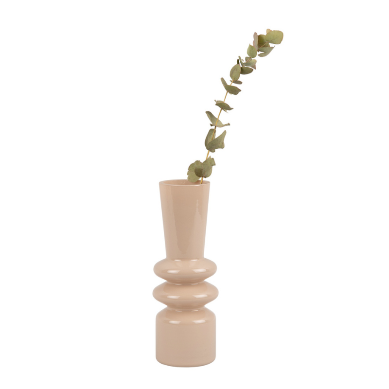 Oryginalny wazon na kwiaty beżowy Present Time MHD0-01-91