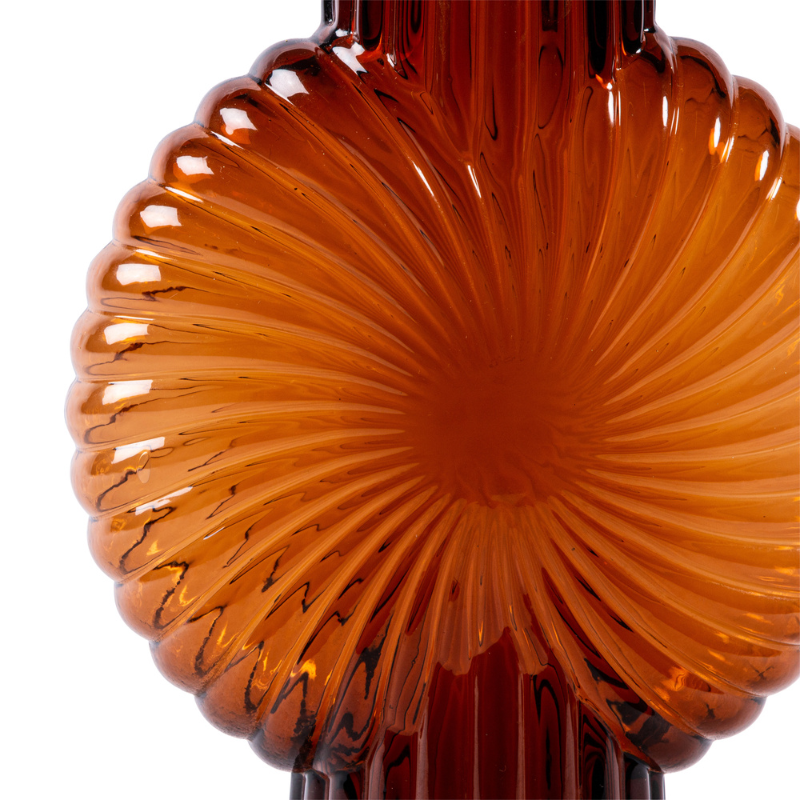 Oryginalny wazon szklany do kwiatów brązowy MHD0-01-95