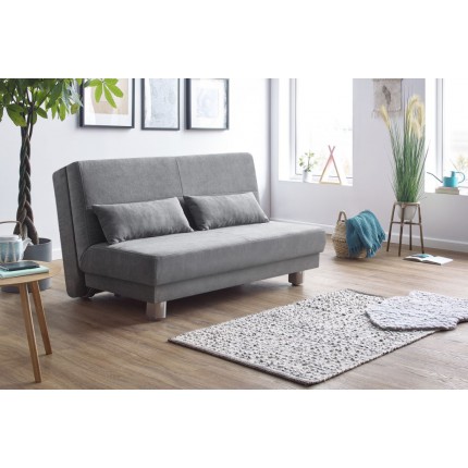 Pluszowa grafitowa sofa szybkie rozkładanie 120 cm MHT 430