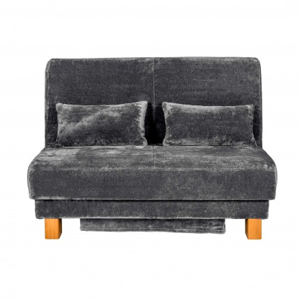 Pluszowa grafitowa sofa szybkie rozkładanie 120 cm MHT 430