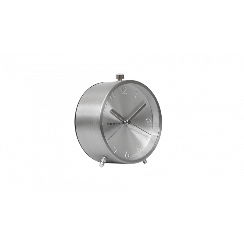 Srebrny zegar z budzikiem Cloudnola MHD0-08-21