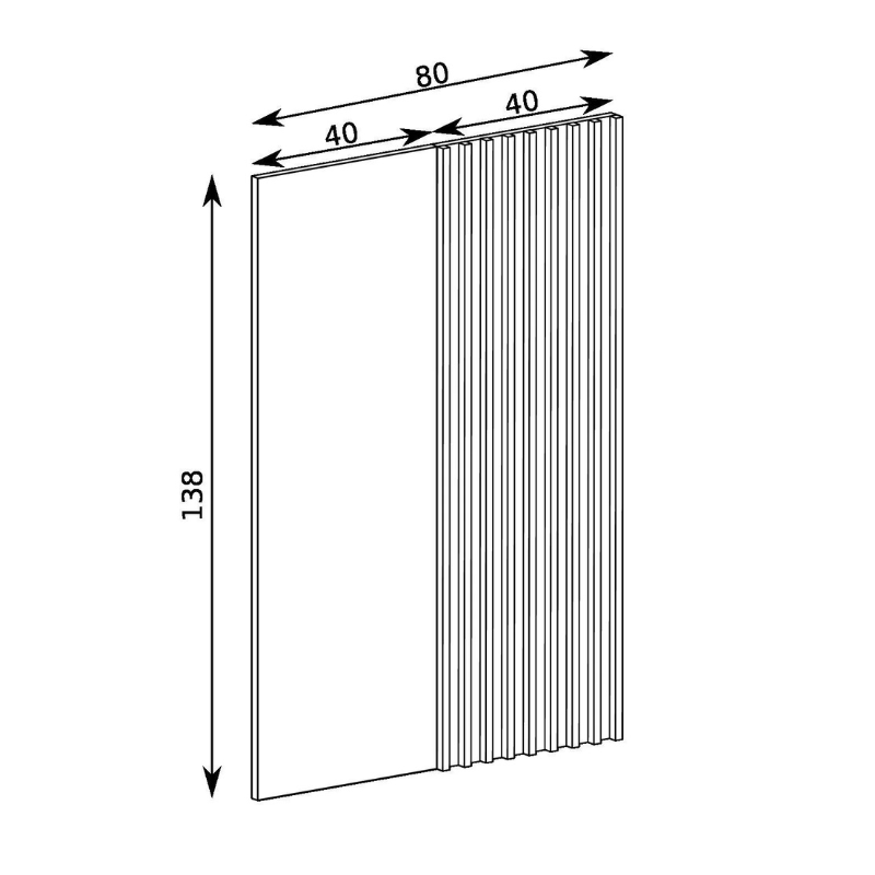 Panel dekoracyjny z lamelami na ścianę MHD00962