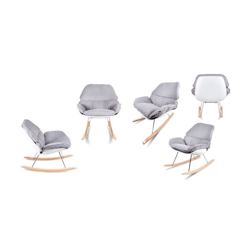 Bujany fotel na płozach White Label Living