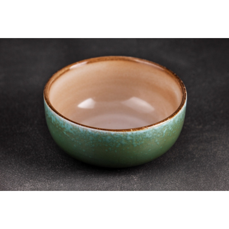 Zielona ceramiczna miska w stylu rustykalnym HKliving MHZ0-05-12