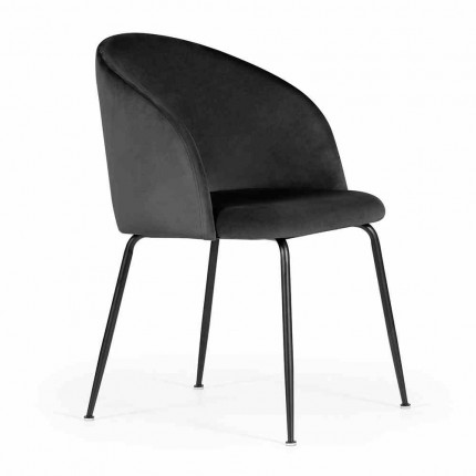 Nowoczesne krzesło do jadalni tapicerowane czarne MHK0-127