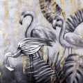 Ręcznie malowany obraz na płótnie –  Flamingi MHD0-10-32