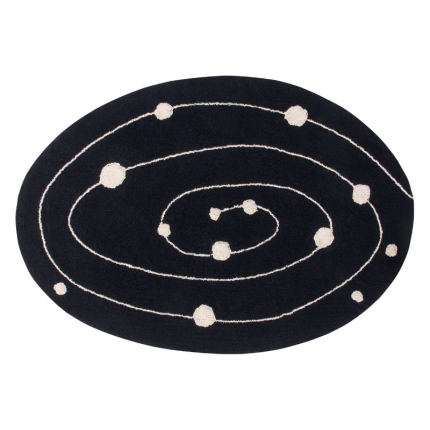 Dywan czarny okrągły bawełniany Kosmos MHD1-48